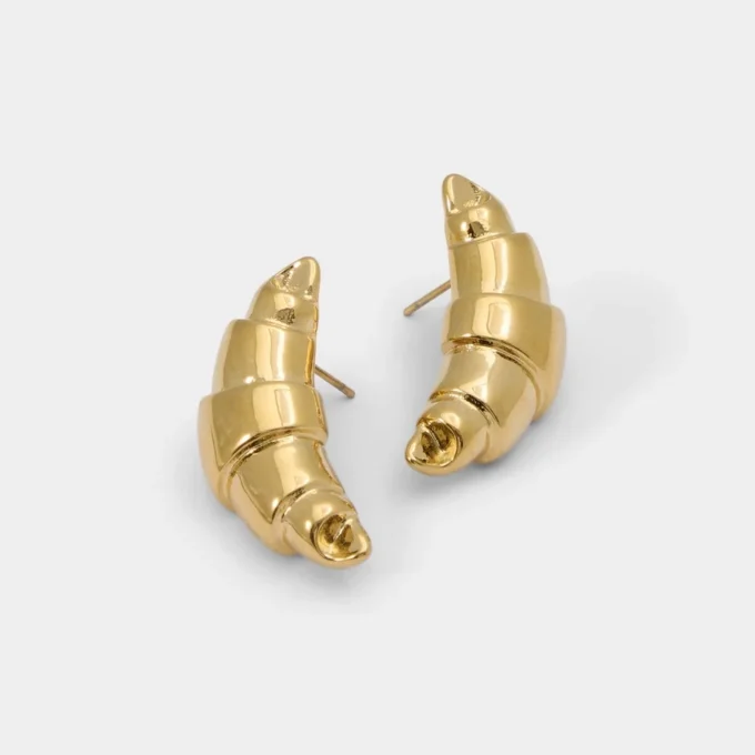 Croissants Button earrings
