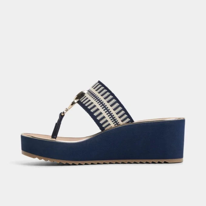 Penelopy T-strap wedge sandal, Wedge heel